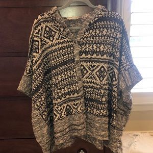 LUCKY BRAND hooded poncho